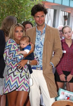 Sylvie Meis with baby Alexander Lucien Rienau and Andre Borchers at the RTL Summer Festival in Hamburg / Archive photos