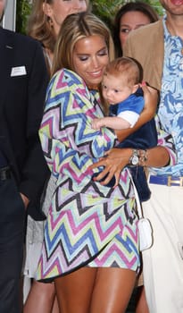Sylvie Meis with baby Alexander Lucien Rienau at the RTL Summer Party in Hamburg / Archive photos