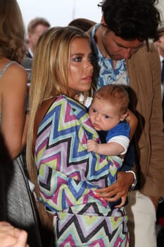 Sylvie Meis with baby Alexander Lucien Rienau and Andre Borchers at the RTL Summer Festival in Hamburg / Archive photos