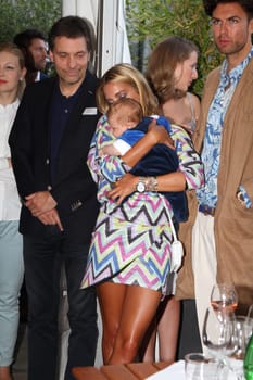 Sylvie Meis with baby Alexander Lucien Rienau at the RTL Summer Party in Hamburg / Archive photos