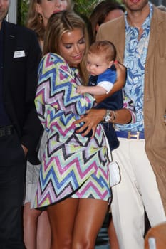 Sylvie Meis with baby Alexander Lucien Rienau and Andre Borchers at the RTL Summer Festival in Hamburg / Archive photos