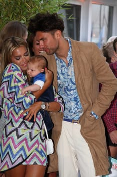 Sylvie Meis with baby Alexander Lucien Rienau and Andre Borchers at the RTL Summer Festival in Hamburg / Archive photos