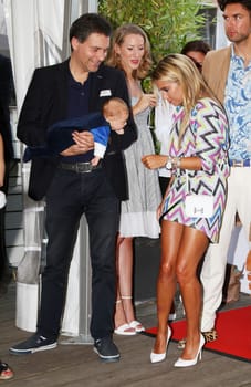 Sylvie Meis with baby Alexander Lucien Rienau and Andre Borchers at the RTL Summer Festival in Hamburg / Archive photos