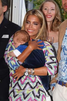 Sylvie Meis with baby Alexander Lucien Rienau and Andre Borchers at the RTL Summer Festival in Hamburg / Archive photos