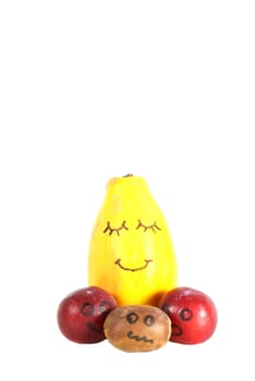 fruits with emojis