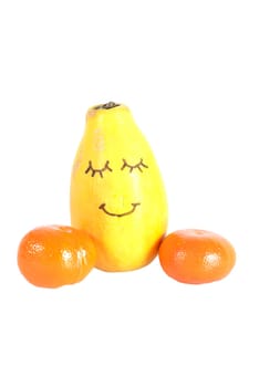 fruits with emojis