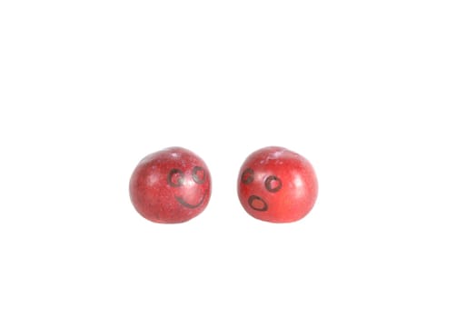fruits with emojis