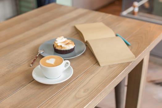 A table setting on the counter at a coffee house. Barista, cafe, making coffee, preparation and service concept. . The hipster stile