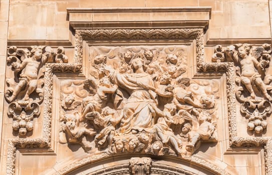 Jaen Assumption cathedral detail facade, Spain