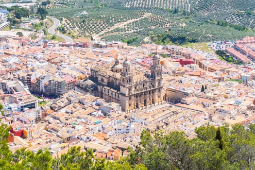 Jaen Asuncion Cathedral view from Santa Catalina cross point view, Sapin