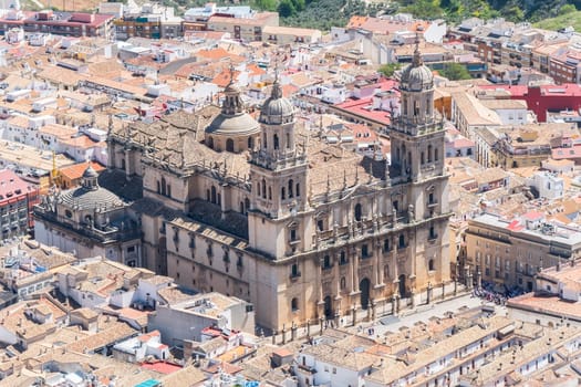 Jaen Asuncion Cathedral view from Santa Catalina cross point view, Sapin
