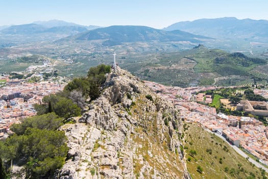 Santa Catalina castle cross, Jaen, Spain
