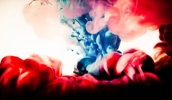 black and white splash on white background. It is a paint of splash in colorful view.