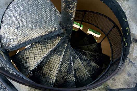 stairs spiral metallic old indoors Tangua park city Curitiba Brazil