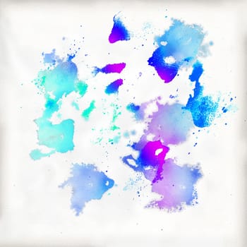 Many color spots on a watercolor paper