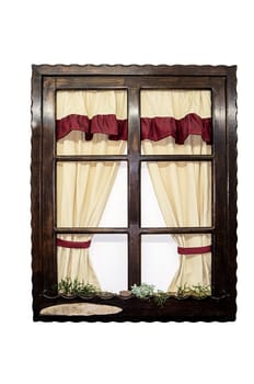 window wood curtain colonial german architecture rustic