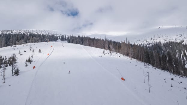 ski resort Jasna Slovakia mountain aerial drone top view