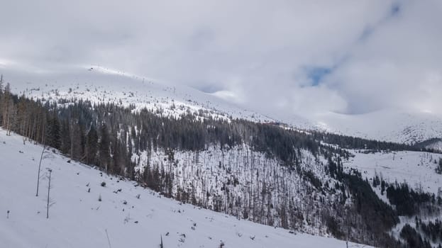 ski resort Jasna Slovakia mountain aerial drone top view