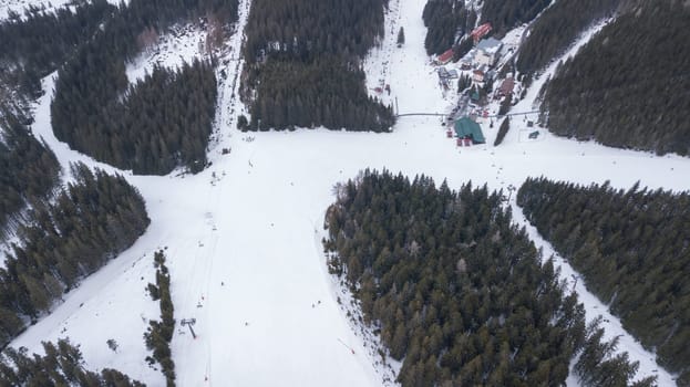 ski resort Jasna Slovakia mountain aerial drone top view