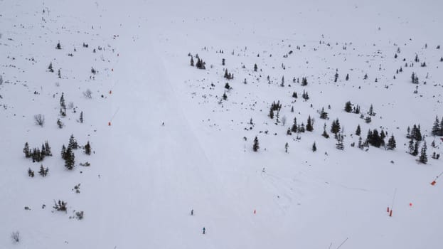 ski resort Jasna Slovakia mountain aerial drone top view