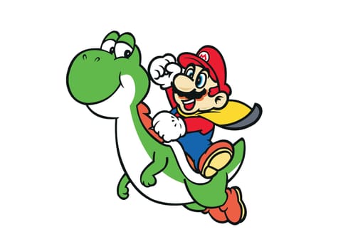 super mario world yoshi adventure illustration game