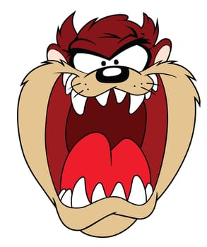 taz tasmanian devil illustration cartoon open mouth
