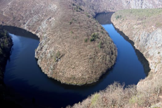 View of the meanders of Vltava river, Czech Republic