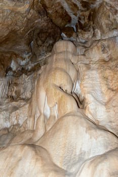 Bizarre stalactite formation in karst cave