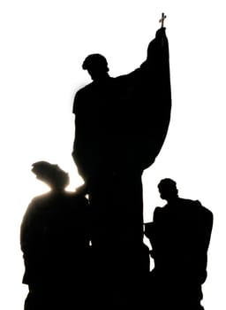 Statue of Francis Xavier on Charles Bridge in Prague, Czech Republic