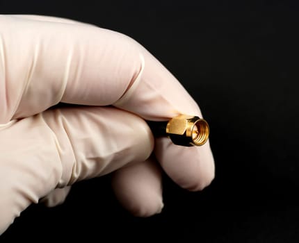 miniature sma connectors for coaxial cable in an electronics board