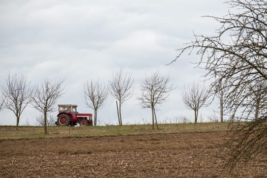 Tractor in rural areas