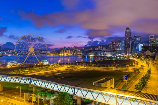 hong kong city at morning time