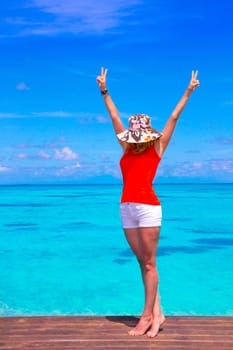 Dreamscape Escape with beauty girl on Maldives