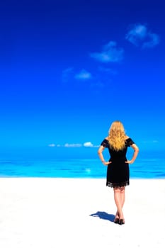 Dreamscape Escape with beauty girl on Maldives
