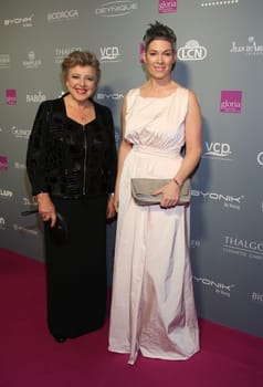 Marie Louise Marjan and Cheryl Shepard ,. Presentation of the Gloria - German Cosmetics Award 2018 at the Hilton Düsseldorf