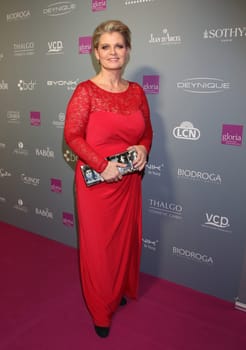 Andrea Spatzek,. Presentation of the Gloria - German Cosmetics Award 2018 at the Hilton Düsseldorf