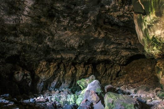 Inside volcanic cave "Cueva de los Verdes"" - Lanzarote, Canary Islands, Spain"
