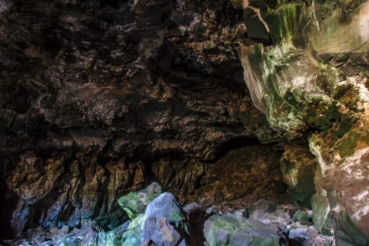 Inside volcanic cave "Cueva de los Verdes"" - Lanzarote, Canary Islands, Spain"