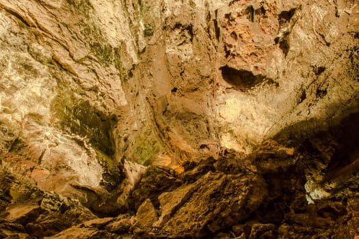 Inside volcanic cave "Cueva de los Verdes"" - Lanzarote, Canary Islands, Spain"