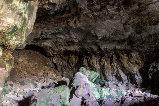 Inside volcanic cave "Cueva de los Verdes"" - Lanzarote, Canary Islands, Spain"