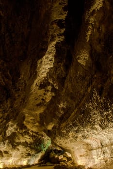 Inside volcanic cave "Cueva de los Verdes"" - Lanzarote, Canary Islands, Spain"