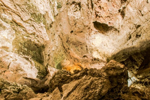 Inside volcanic cave "Cueva de los Verdes"" - Lanzarote, Canary Islands, Spain"