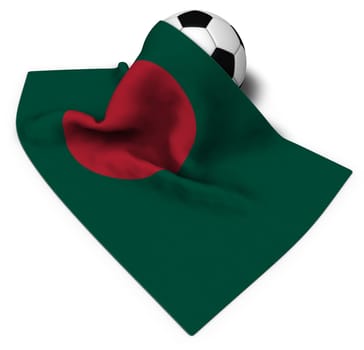 football and flag of bangladesh - 3d illustration