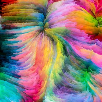Color In Motion series. Backdrop composed of Flowing Paint pattern and suitable for use in the projects on design, creativity and imagination to use as wallpaper for screens and devices