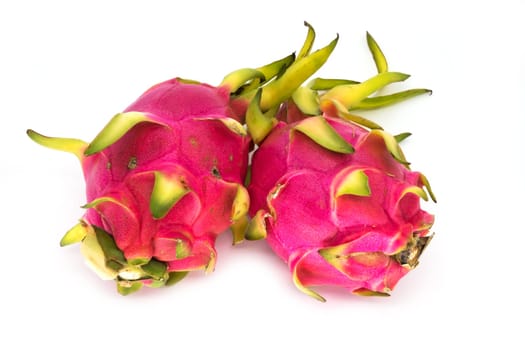 Pitahaya isolated,tropical dragon fruit isolated on white background