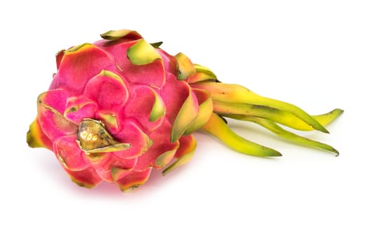 Pitahaya isolated,tropical dragon fruit isolated on white background