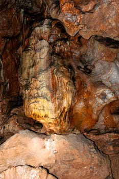 Inside Kents Cavern prehistoric cave / Torquay, Dorset, UK
