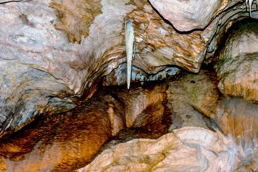 Inside Kents Cavern prehistoric cave / Torquay, Dorset, UK