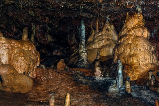 Inside Kents Cavern prehistoric cave / Torquay, Dorset, UK