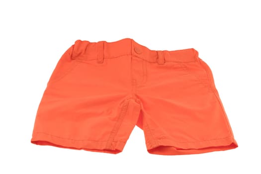 orange short for a boy isolated on white